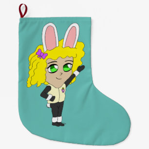 Meia De Natal Grande bunnygirl chibi