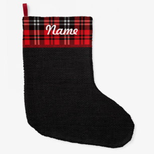 Meia De Natal Grande Burlap Natal Personalizado Tartan