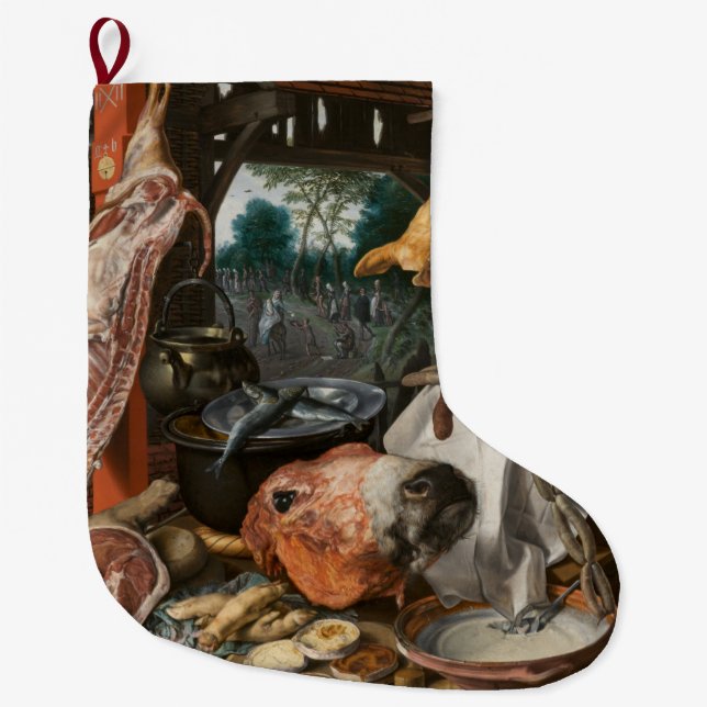 Meia De Natal Grande Butcher's Stall (por Pieter Aertsen) (Frente)
