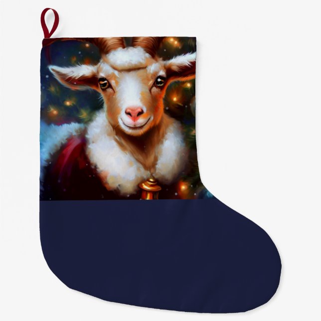 Meia De Natal Grande Cabrito de Natal 4 (Frente)