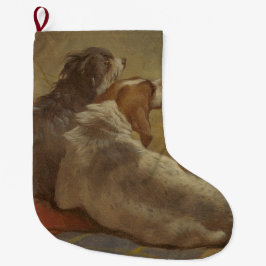 Meia De Natal Grande Caça e Collie (Dois Cães)