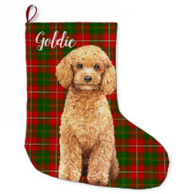 Cachorro de Poodle Apricot Aquarela Personalizado