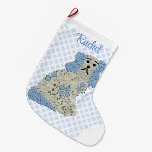 Meia De Natal Grande Cachorro de Staffordshire