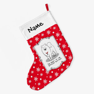 Meia De Natal Grande Cachorro podre de Samoa