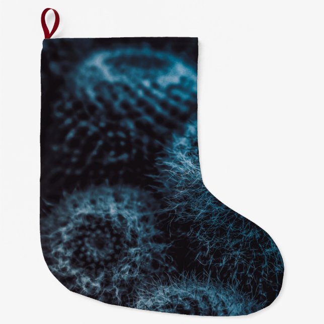 Meia De Natal Grande Cacto Escuro (Frente)