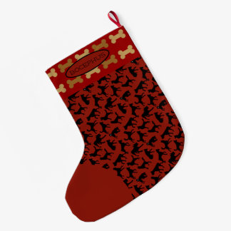 Meia De Natal Grande Cães