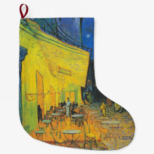 Meia De Natal Grande Café Terrace Cena de Rua Francesa de Van Gogh