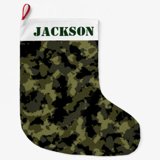 Meia De Natal Grande Camo Pattern