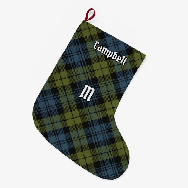 Meia De Natal Grande Campbell Tartan (Frente (Pendurada))