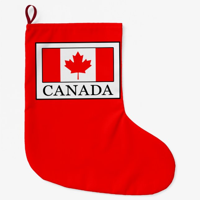 Meia De Natal Grande Canadá (Frente)