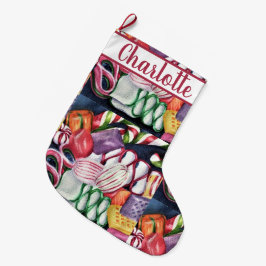 Meia De Natal Grande Candyland