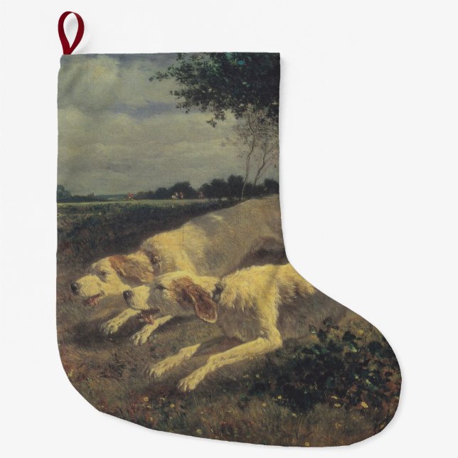 Meia De Natal Grande Caninos (Beagles) (por Troyon Constante) (Frente)