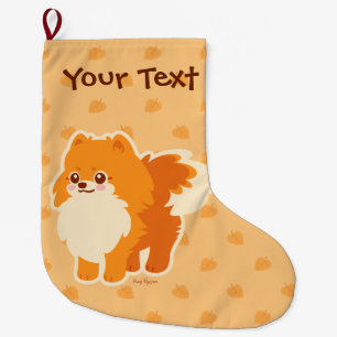 Meia De Natal Grande Cão bonito Kawaii Pomeranian