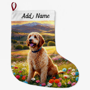 Meia De Natal Grande Cão Labradoodle