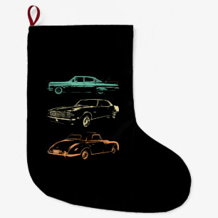 Meia De Natal Grande Carros vintage - Retro Gráfico dos anos 80 e 90