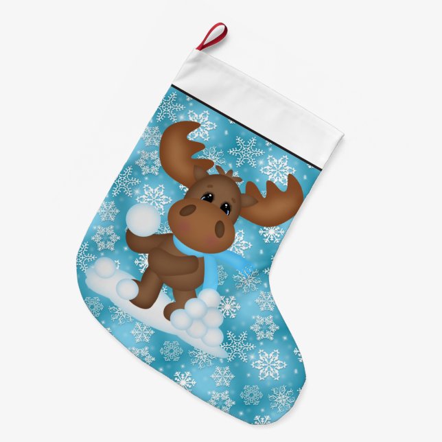 Meia De Natal Grande Cartoon Natal Feriado (Frente (Pendurada))