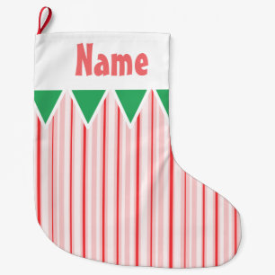 Meia De Natal Grande Cascas de Natal de hortelã-pimenta/doce