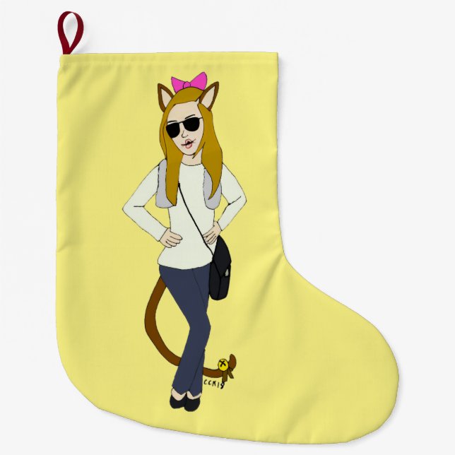 Meia De Natal Grande catadora (Frente)