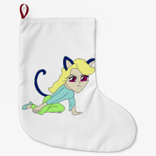 Meia De Natal Grande catgirl chibi
