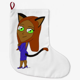 Meia De Natal Grande catgirl chibi