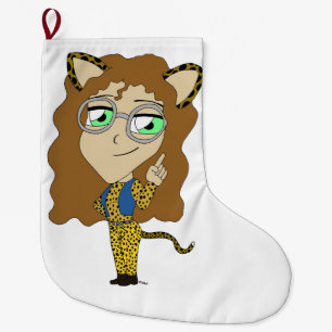 Meia De Natal Grande catgirl chibi