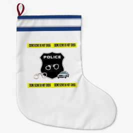 Meia De Natal Grande Cena do crime da polícia