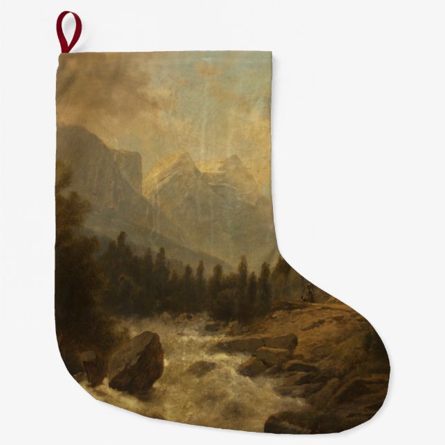 Meia De Natal Grande Cenário de Paisagem Florestal (por Josef Kriehuber (Frente)