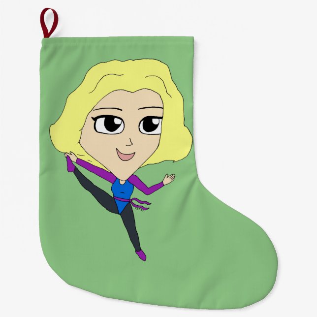 Meia De Natal Grande chibi (Frente)