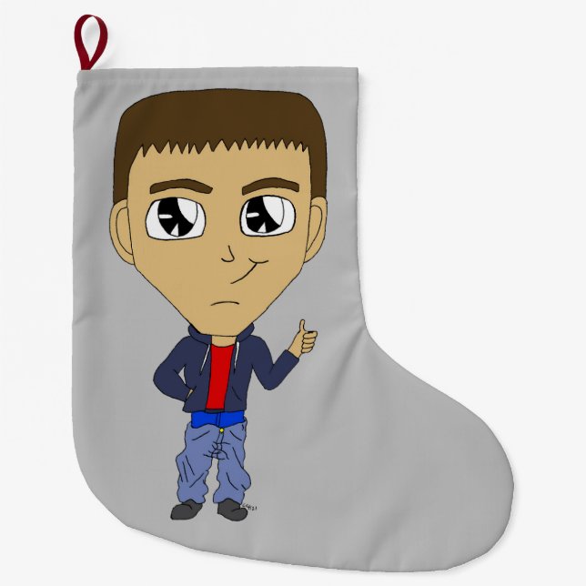 Meia De Natal Grande chibi (Frente)