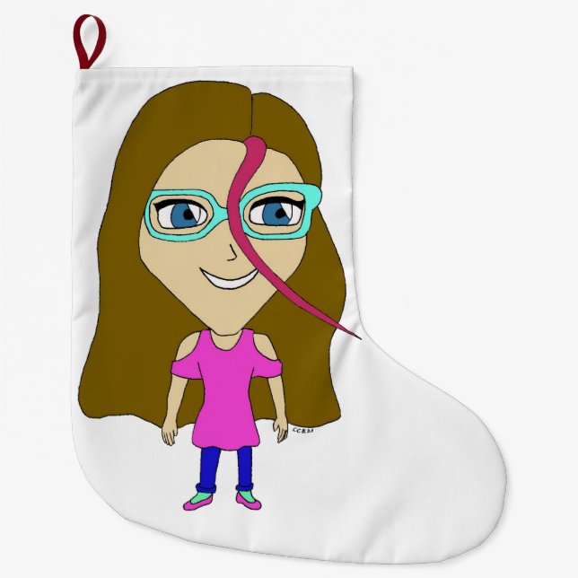 Meia De Natal Grande chibi (Frente)