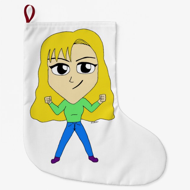 Meia De Natal Grande chibi (Frente)
