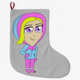 Meia De Natal Grande chibi