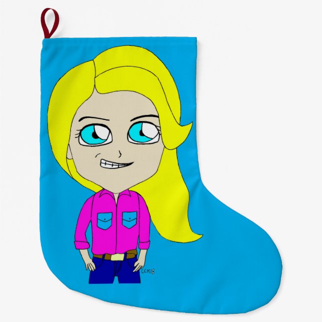 Meia De Natal Grande chibi (Frente)