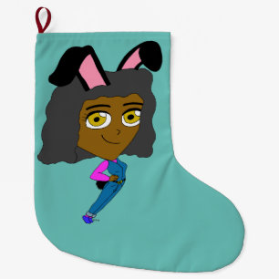 Meia De Natal Grande chibi bunnygirl