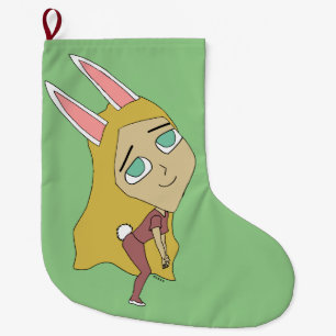 Meia De Natal Grande chibi bunnygirl
