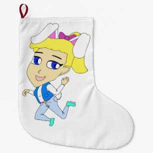 Meia De Natal Grande chibi bunnygirl