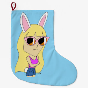 Meia De Natal Grande chibi bunnygirl