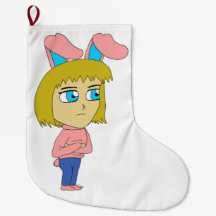 Meia De Natal Grande chibi bunnygirl