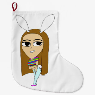 Meia De Natal Grande chibi bunnygirl