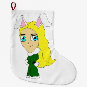 Meia De Natal Grande chibi bunnygirl