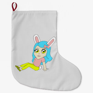 Meia De Natal Grande chibi bunnygirl