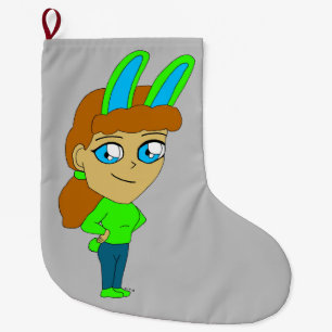 Meia De Natal Grande chibi bunnygirl