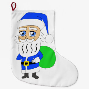 Meia De Natal Grande chibi Santa Claus