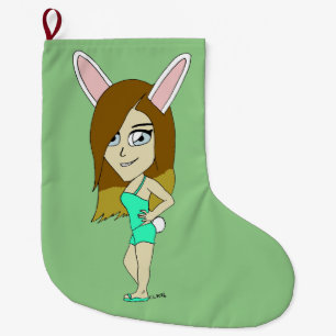 Meia De Natal Grande Chini Bunny