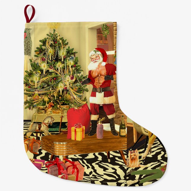 Meia De Natal Grande Christmas Chippendale (Frente)