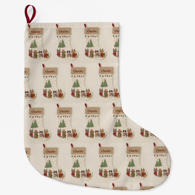 Meia De Natal Grande  Christmas Stocking (Frente)