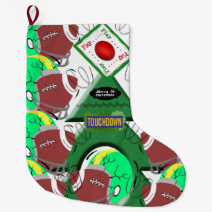 Meia De Natal Grande Christmas Stocking, Football Sports