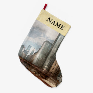 Meia De Natal Grande Cidade - Chicago, IL - Construindo uma nova cidade