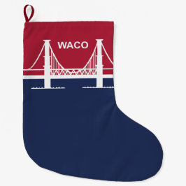 Meia De Natal Grande City Flag of Waco (Texas, EUA)