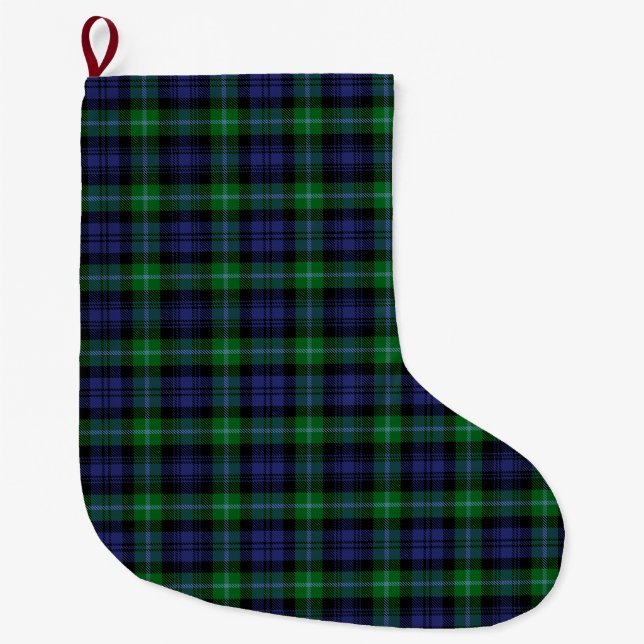 Meia De Natal Grande Clã escocês Cheape da Xadrez de Torosay Tartan (Frente)